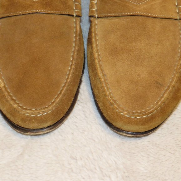 Sutor Mantellassi Tan Calf Suede Penny Loafers US 10 main image 5